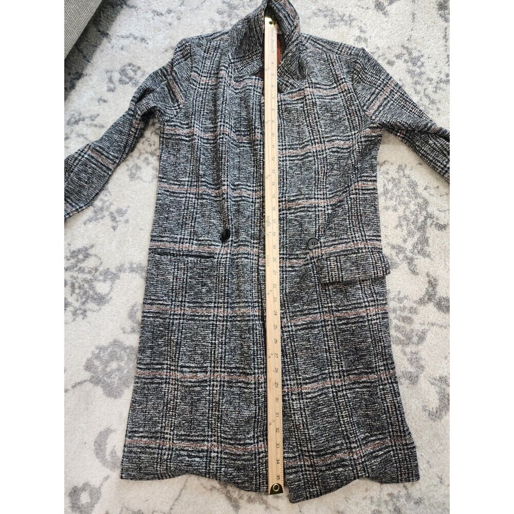Philosophy Republic Small Houndstooth Glen Plaid Longline Blazer Jacket - Picture 5 of 9